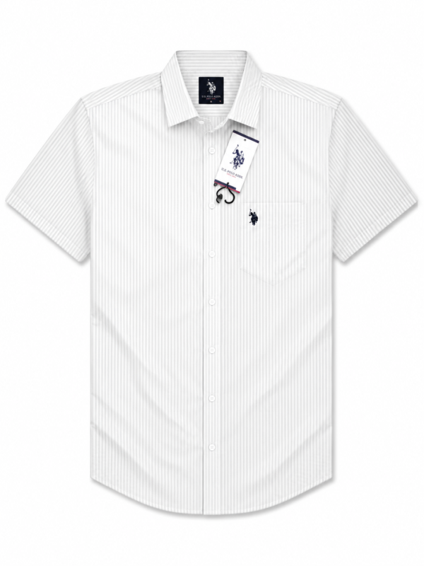 ✨ Premium White Striped Casual Shirt